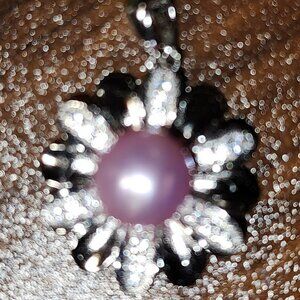 Flowery Purple Pearl Pendant